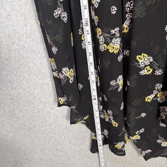 Maurices Fairy Coquette Y2K Dress XS Sheer Polka Dot Floral Asymmetric Babydoll - Picture 6 of 16